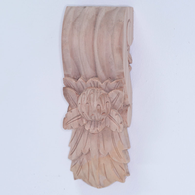 Large Hand Carved Pine Corbel WC L Large Hand Carved Pine Corbel WC L